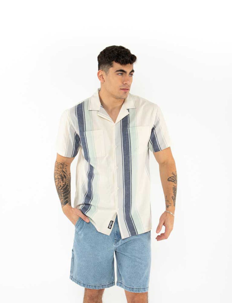 Camisa Rayas Manga Corta Hombre Icono