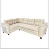 Sofá Seccional Izquierdo Living Factory New Paris Chaise Longue + Sofá 4 Cuerpos Crudo