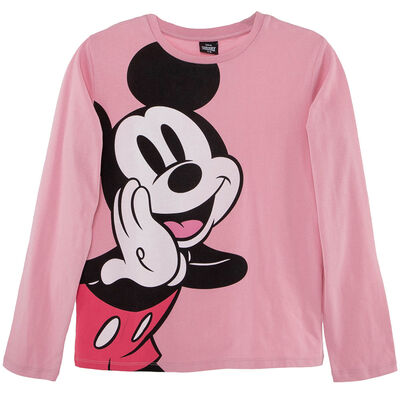 Polera Manga Corta de Algodón Niña Mickey
