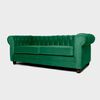 Sofá Barra Design Chesterfield 3 Cuerpos Verde