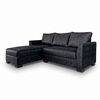 Seccional Izquierdo Muebles MPR Denver 4 Cuerpos Negro