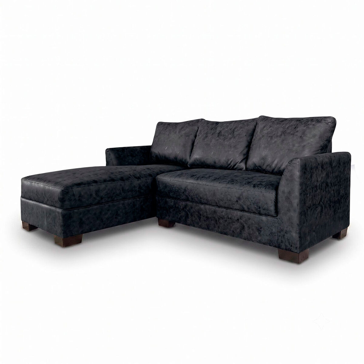 Seccional Izquierdo Muebles MPR Denver 4 Cuerpos Negro