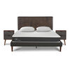 Cama Europea CIC 2 Plazas New Ortopedic + Respaldo Baker + 2 Veladores + Almohadas Viscoelásticas