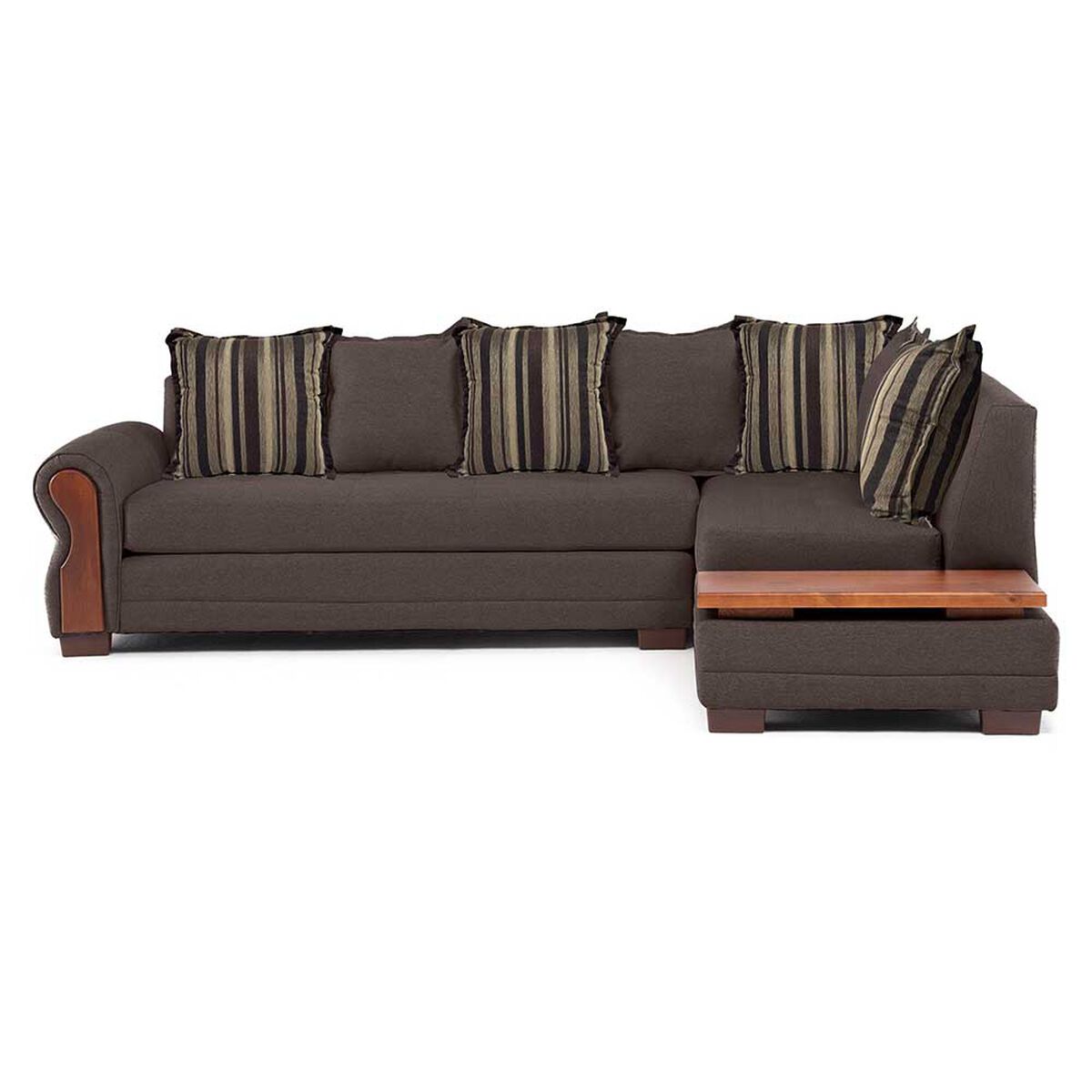 Sof&aacute; Seccional Living Factory Dakota 6 Cuerpos Caf&eacute;