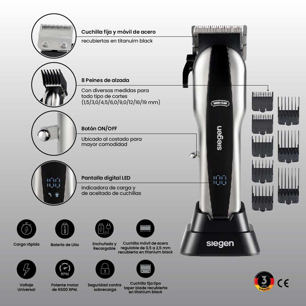 Cortapelos Siegen SG-8620 Clipper