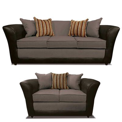 Imagen 1 del producto Juego de Living Elegant Detail Minesota Sofá 3 Cuerpos + Sofá 2 Cuerpos Gris