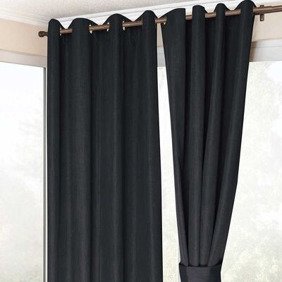 Imagen 2 del producto Juego de Cortina Doral Melbourne 140x220 cm Negro