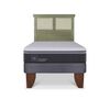 Cama Europea CIC 1,5 Plazas Ortopedic Advance + Respaldo Torino Olivo