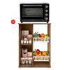Combo Mueble de Cocina Casanova 1 Puerta Nature / Blanco + Horno Eléctrico Hyundai HY35N 35 lt.
