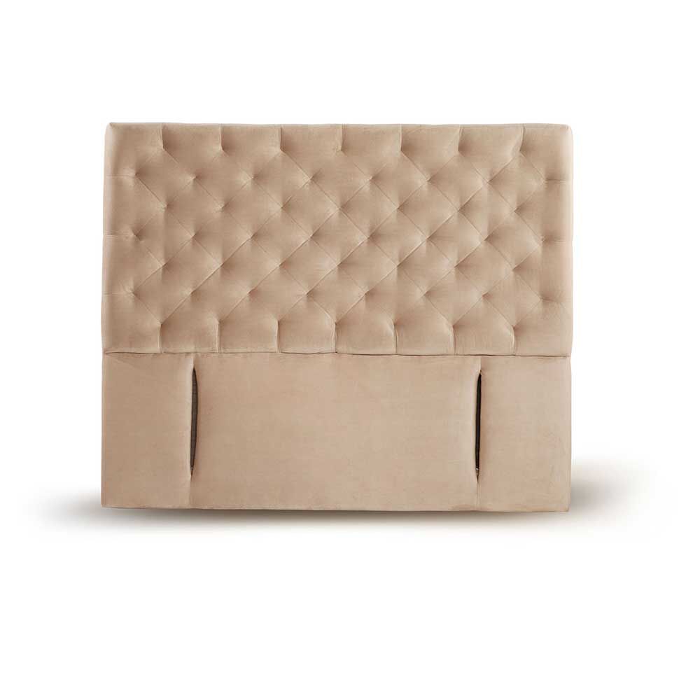 Respaldo Latam Home King Brescia Tela Velvet Beige