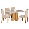 Juego de Comedor Decocasa Patricia 4 Sillas Off White