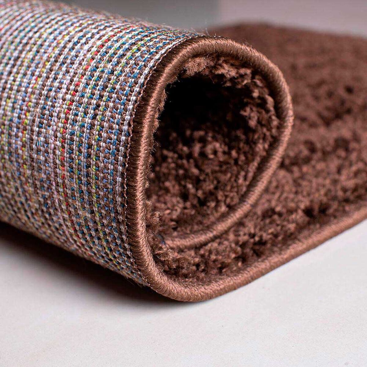 Alfombra Doral Shaggy 200 x 170 cm Caf&eacute;