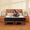 Cama Europea CIC Base Dividida King S&uacute;per Premium + Respaldo + 2 Veladores Villarrica