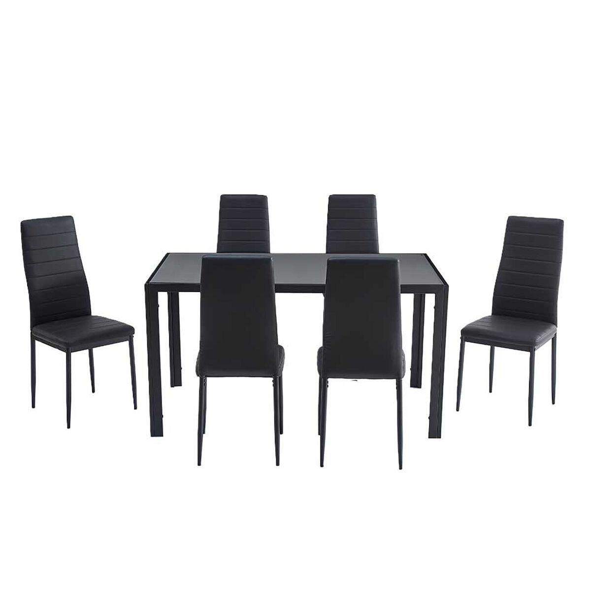 Juego de Comedor Zibel Viena 6 Sillas Negro