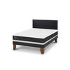 Cama Europea CIC 2 Plazas Ortopedic  + Respaldo Villarrica Negro