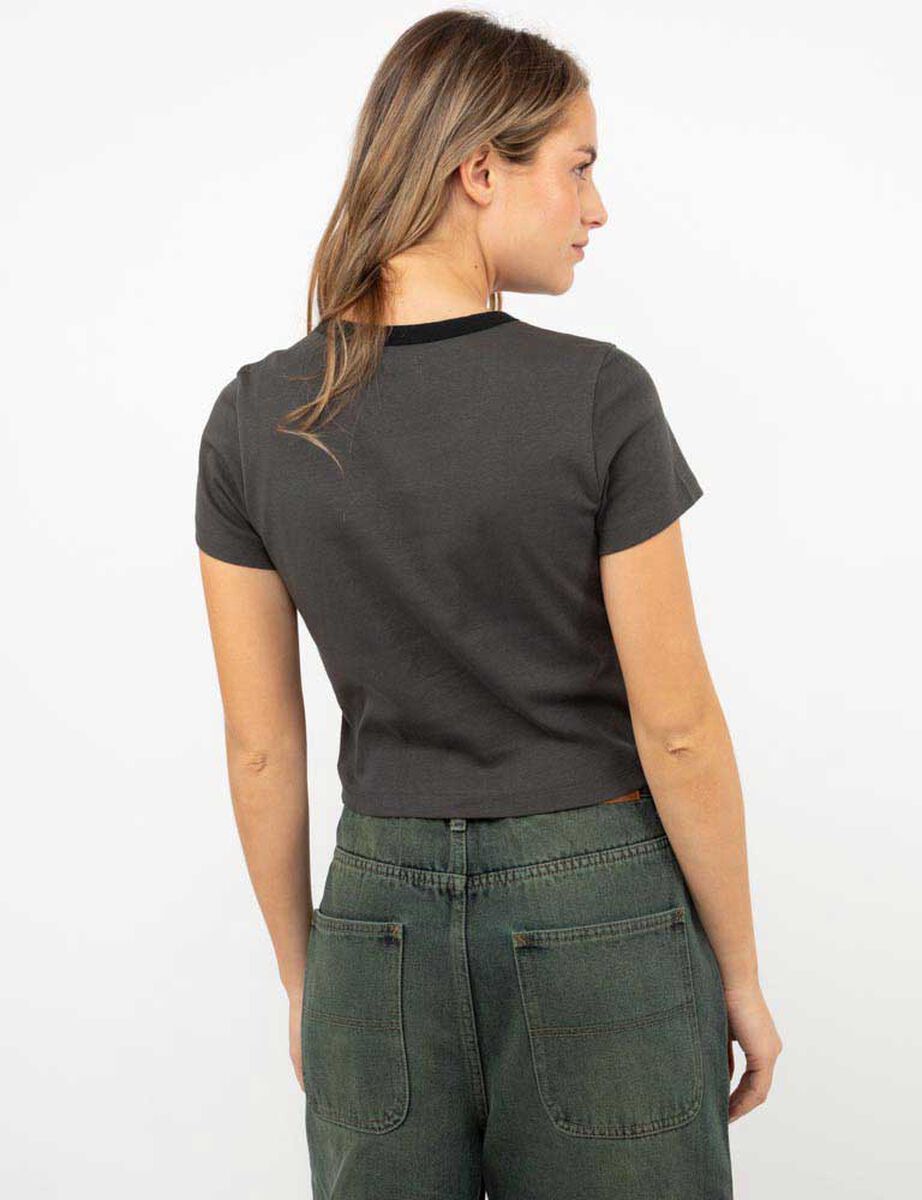 Polera Crop Con Estampado Mujer Icono