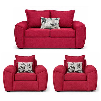 ELEGANT DETAIL Juego de Living Elegant Detail New Houston 2-1-1 Cuerpos Rojo