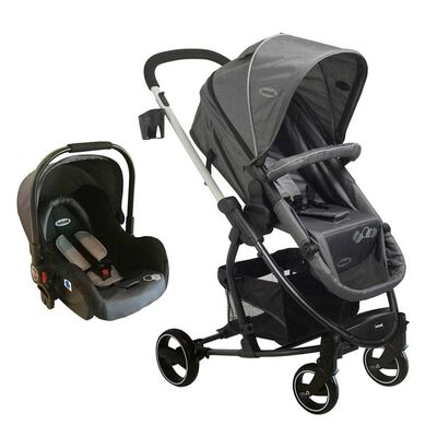 Coche Cuna Travel System Bebe Alfa con Accesorios Negro Bebesit