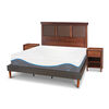 Cama Europea CIC King Alaska + Respaldo + 2 Veladores