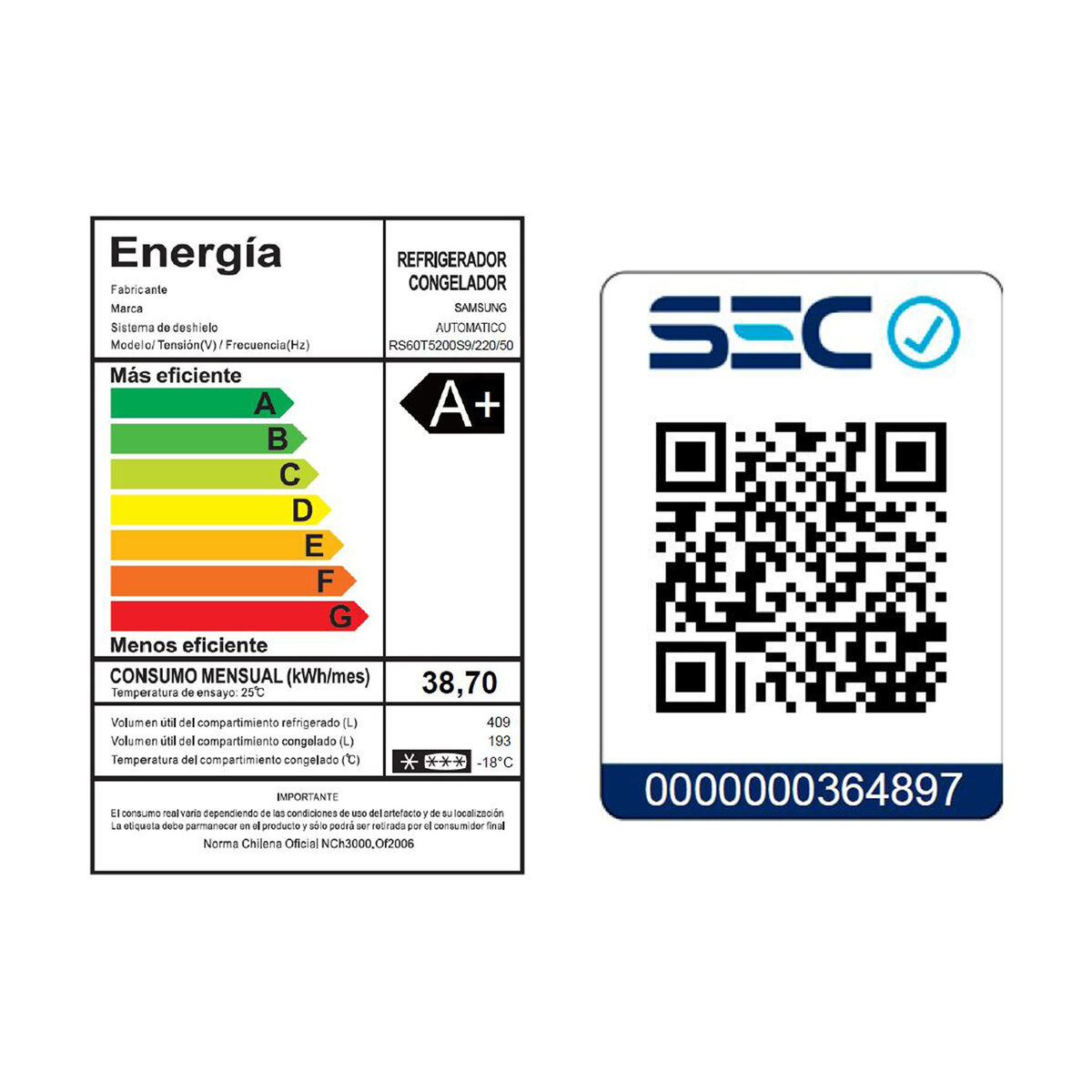 Refrigerador Side By Side Samsung RS60T5200S9/ZS 602 lts.