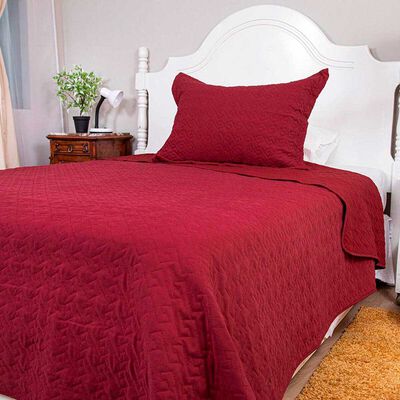 Quilt Doral 1,5 Plazas Burdeo Velvety
