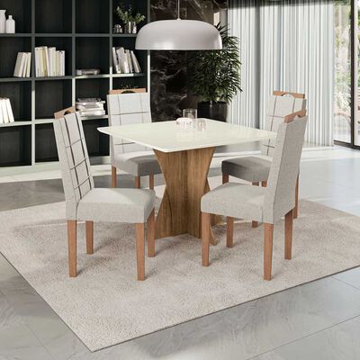 Imagen 2 del producto Juego de Comedor Yardas Monza 4 Sillas Off White