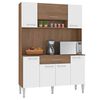 Mueble de Cocina Vekkahome Emi 1 Cajón 7 Puertas Café