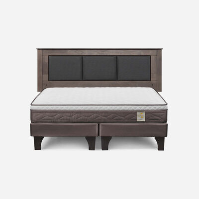 Combo Cama Europea Rosen King New Style 4 Plus BD + Respaldo Rachel