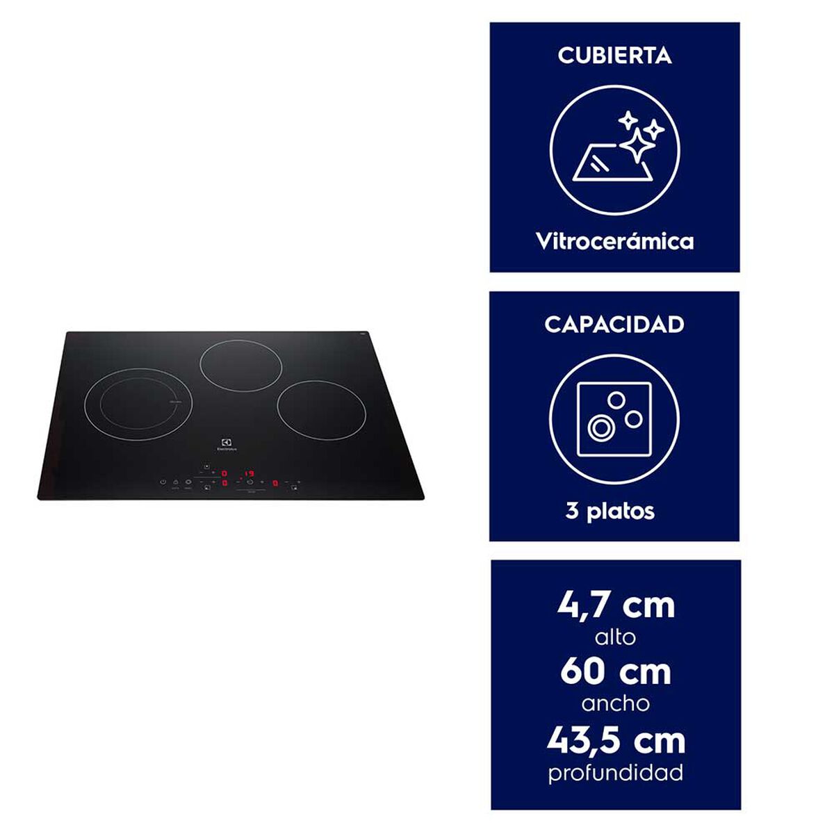 Encimera Eléctrica Electrolux VE6DT 3 Quemadores