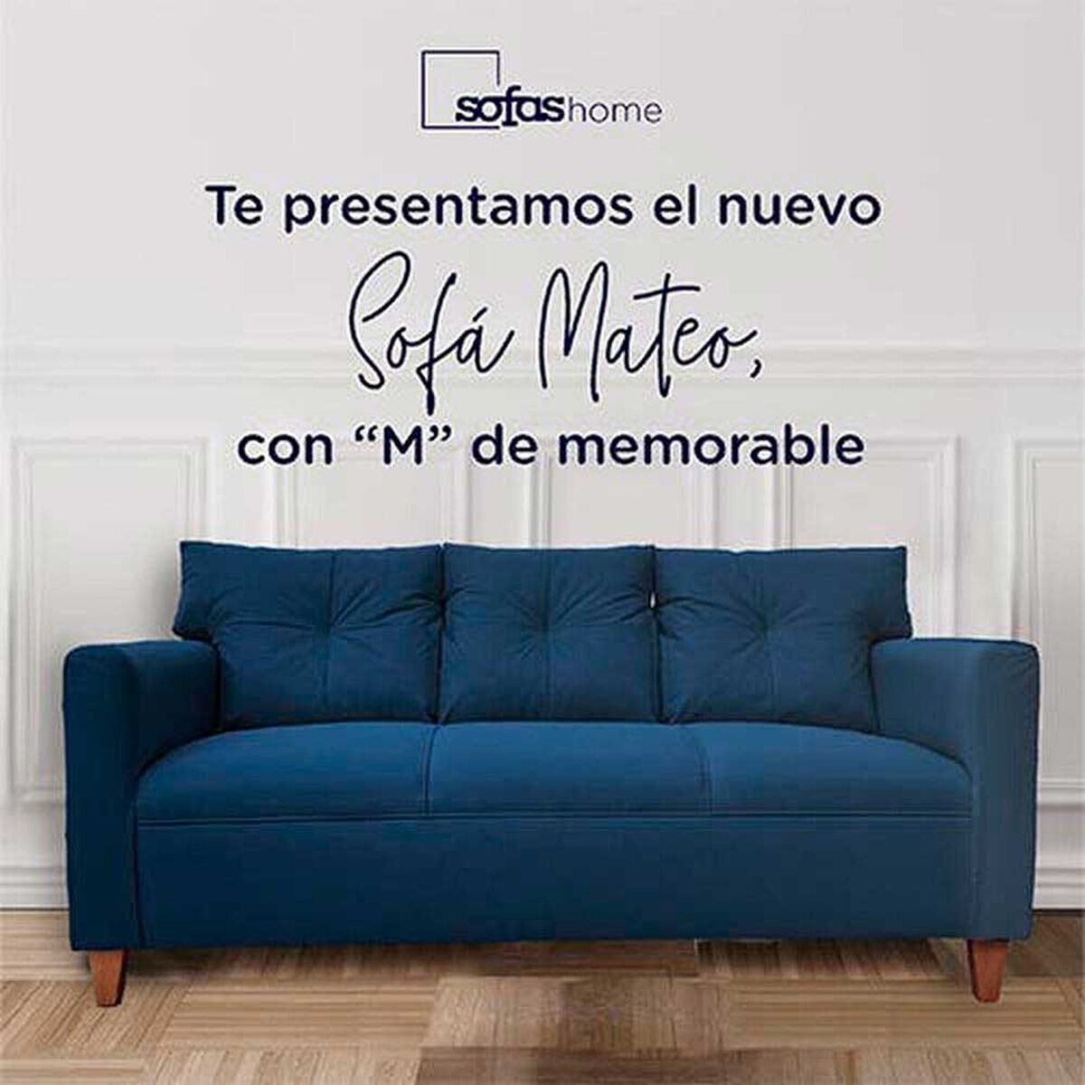 Sof&aacute; Sof&aacute;s Home Mateo 3 Cuerpos Azul