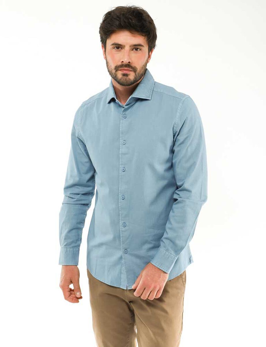 Camisa Algodón Manga Larga Hombre Zibel