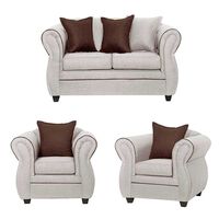 Juego de Living Black Factory Emili 4 Cuerpos Crudo