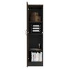 Biblioteca TuHome Home Office 2 Puertas Negro Soft Coñac
