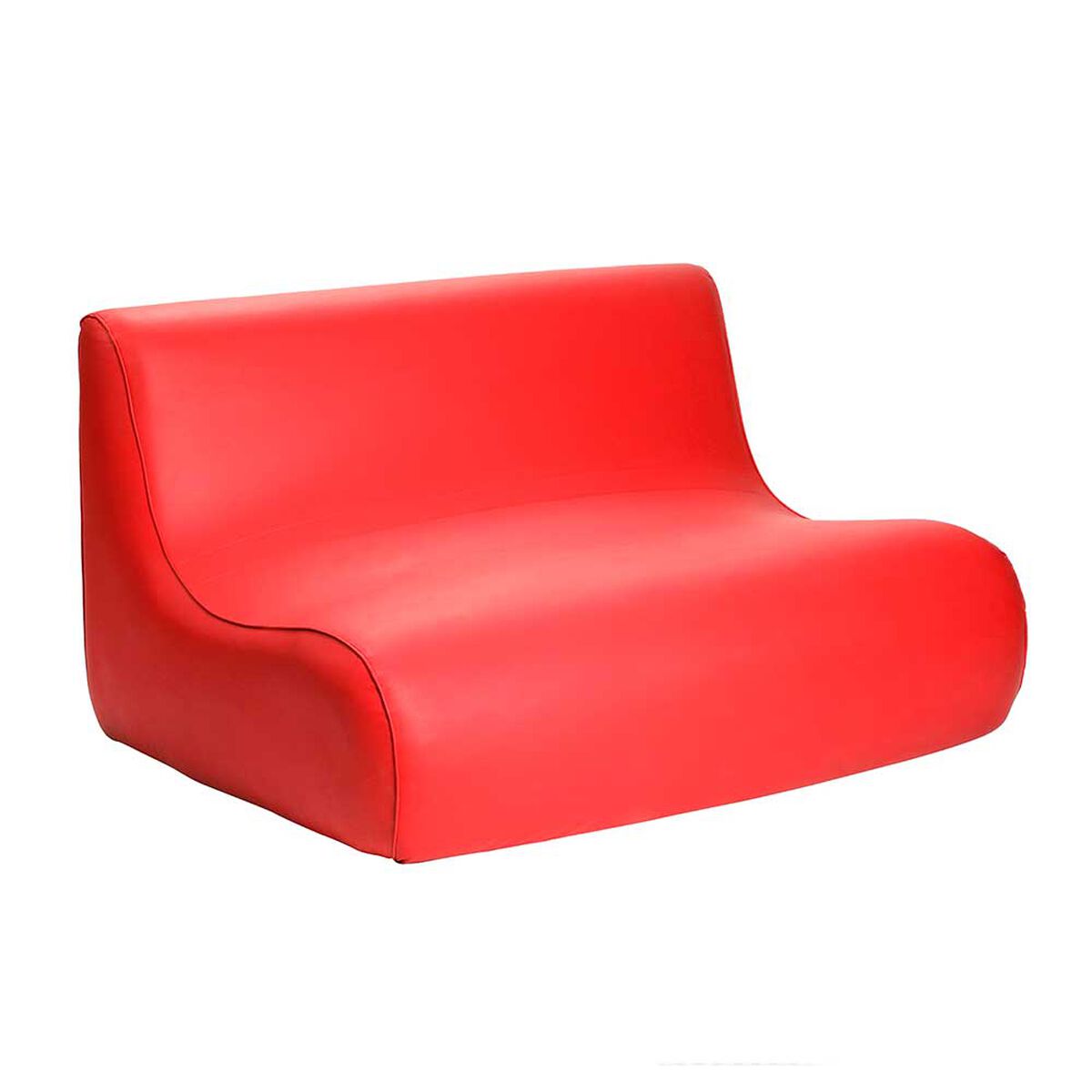 Sofá Bodevir Komodo PU 2 Cuerpos Rojo 