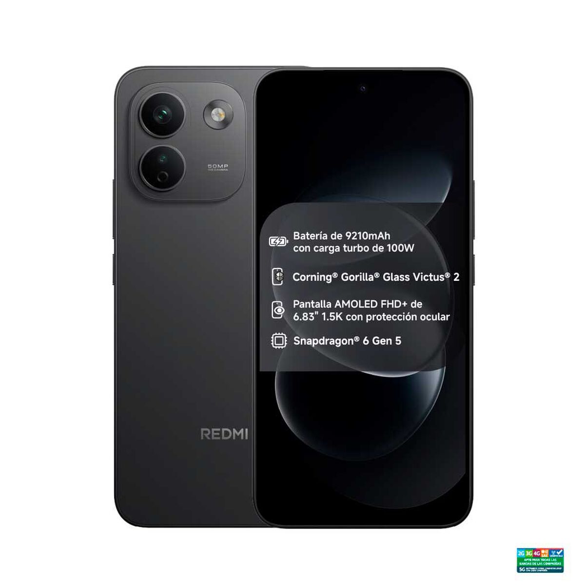 Celular Xiaomi Redmi Note 17 Pro Max 5G 256 GB 6,83" Negro