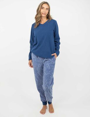 Imagen 2 del producto Pijama de Polar Mujer Portman Club Azul, Grey