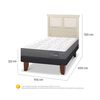Cama Europea CIC 1,5 Plazas Anatomic + Respaldo Torino Alpino