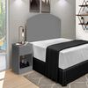 Combo Cama Europea Rosen 1,5 Plazas Ergo T + Respaldo + Velador Casanova 1,5 Plazas Gris