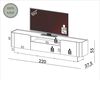 Rack Decocasa R427 Hasta 82" Natural