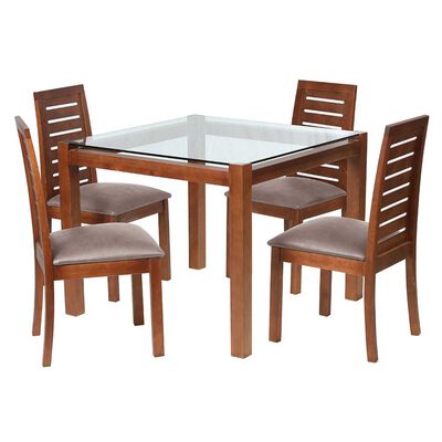 Juego de Comedor Latam Home Barcelona 4 Sillas Gris
