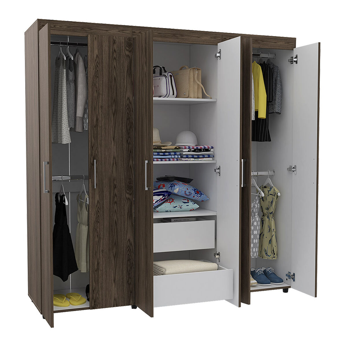 Clóset TuHome Amatista 6 Puertas 2 Cajones