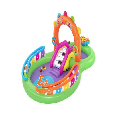 Juego y Piscina Inflable con Resbalín Didáctica Music Land Bestway