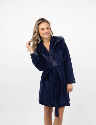 Imagen 1 del producto Bata con Gorro Mujer Icono Azul, Rosado