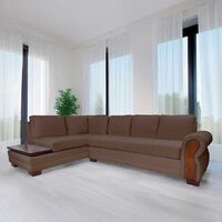 Sofá Seccional Living Factory Michigan 6 Cuerpos Café