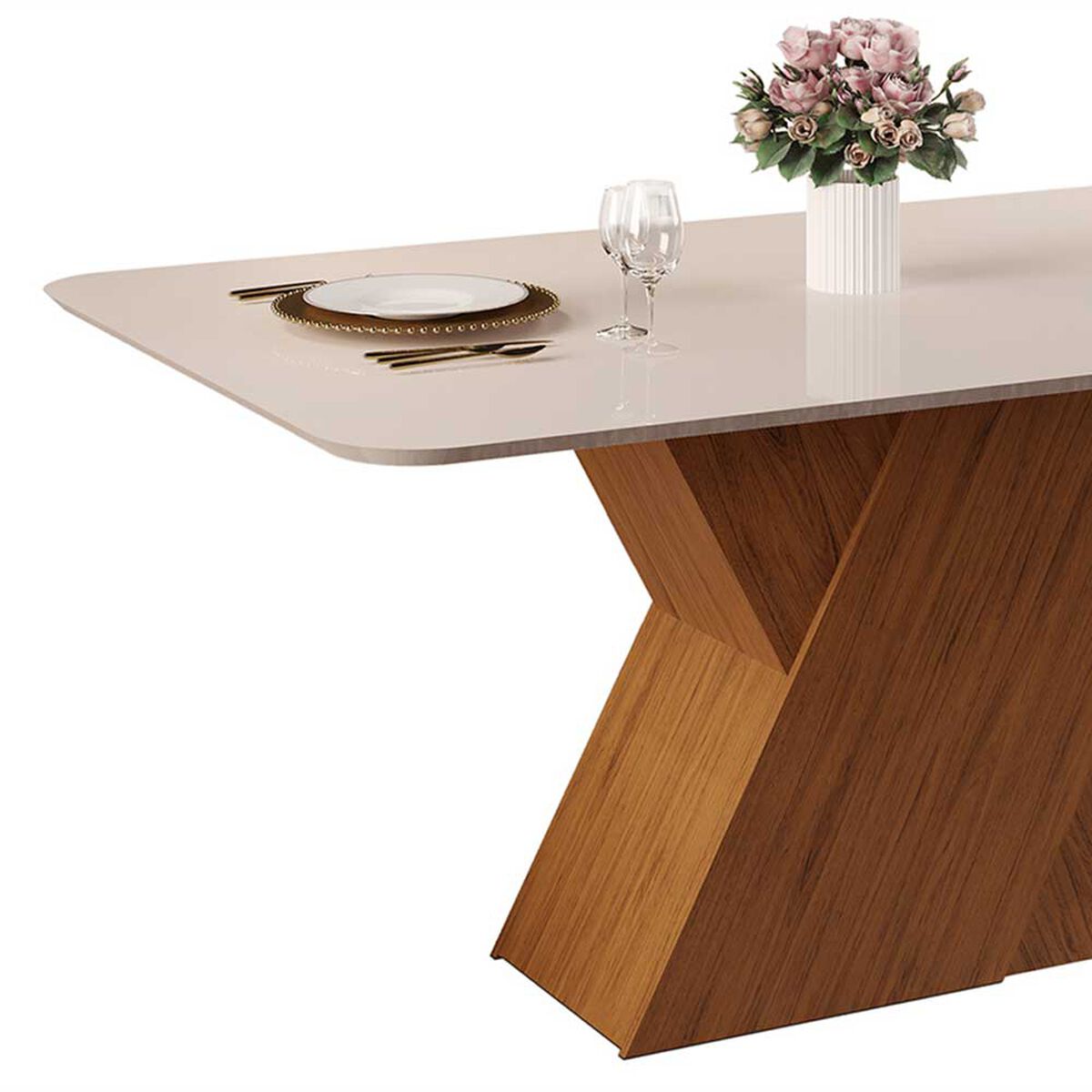 Juego de Comedor Vekkahome Rubi Lia 6 Sillas Café