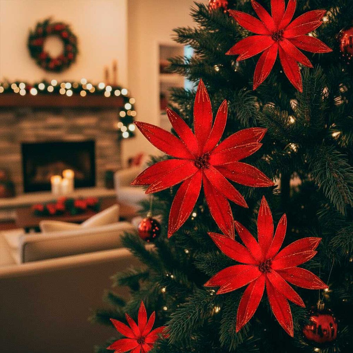 Adorno Navide&ntilde;o Flor Casanova