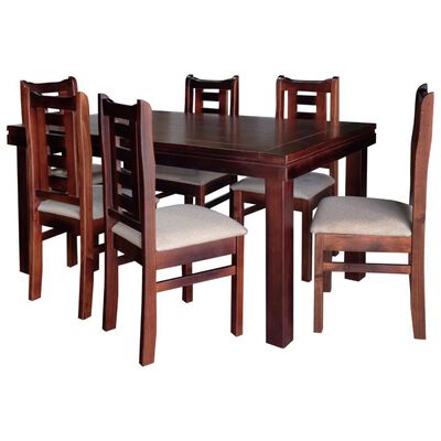 Juego de Comedor Araucarias Monaco  6 Sillas Café