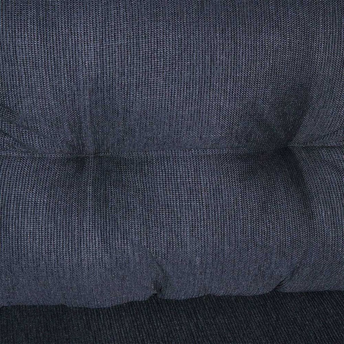 Sofá Seccional Modular Kea Liverpool 5 Cuerpos PU Tela Negro Gris