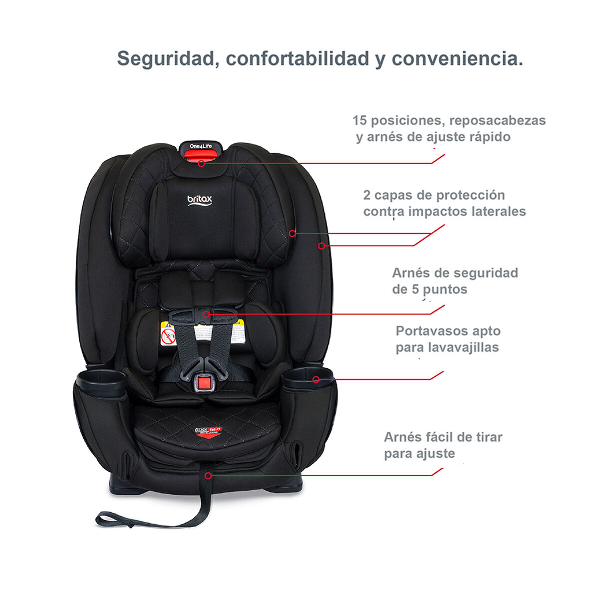 Silla de  Auto Convertible One4Life Black Diamond