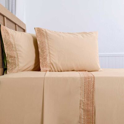 Imagen 2 del producto Juego de Sábanas Bordadas Plumetti King Damasco